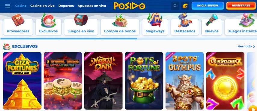 Juega slots exclusivos en Posido con temática única